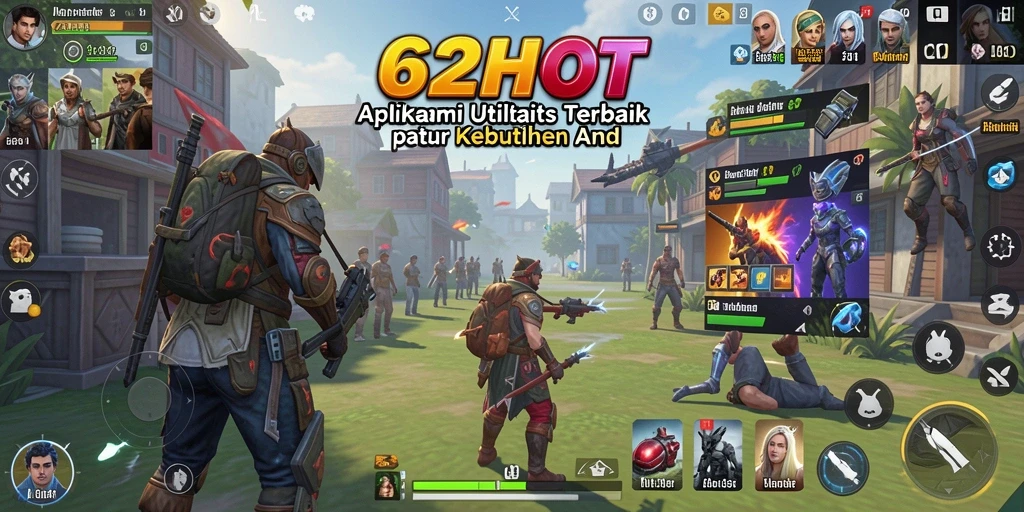 Screenshot dari aplikasi 62HOT menampilkan antarmuka yang user-friendly.