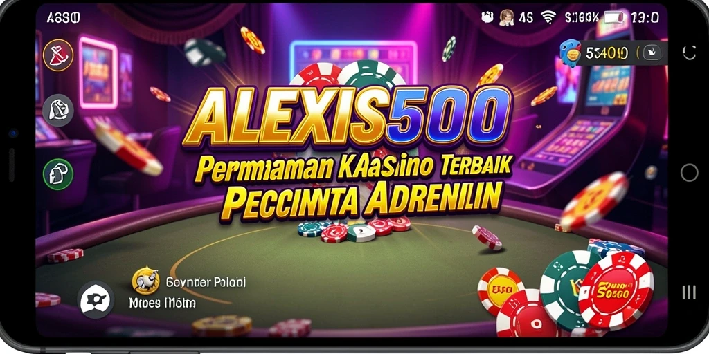 Screenshot ALEXIS500 menampilkan suasana permainan Kasino yang mendebarkan.