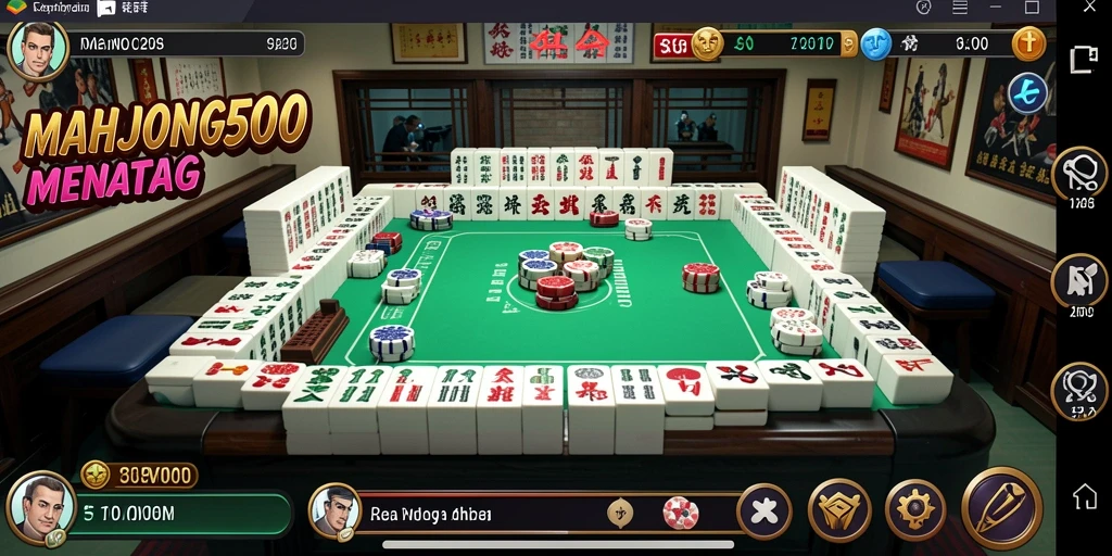 Tangkapan layar dari gameplay MAHJONG500 yang menarik dan kompetitif.